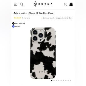 Brand new Burga “Achromatic” iPhone 14 Pro Max case